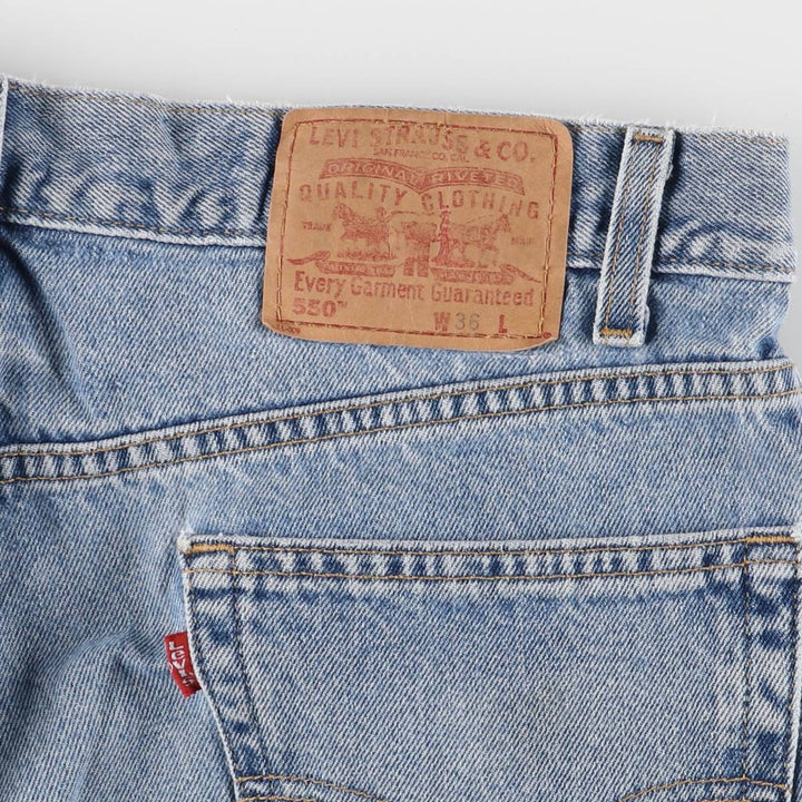 00'S Levi's 550 Relaxed Fit Denim Shorts, Men's W36 cotton blue type Vintage Second Hand