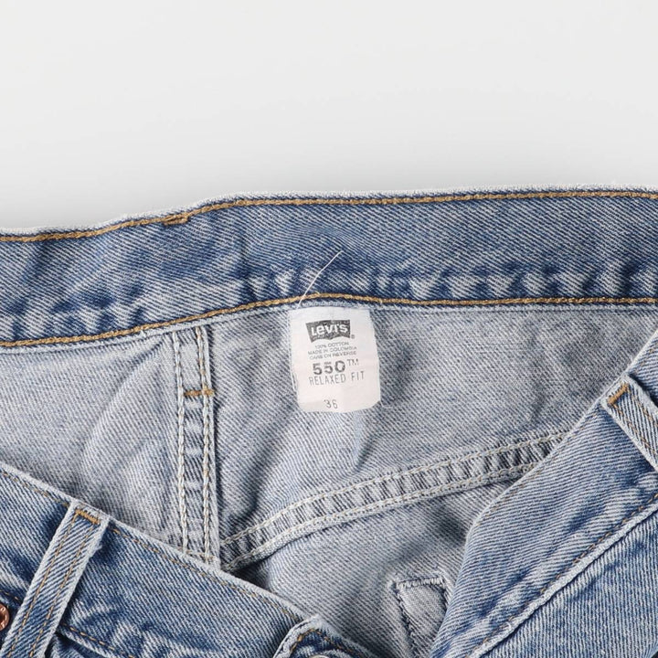 00'S Levi's 550 Relaxed Fit Denim Shorts, Men's W36 cotton blue type Vintage Second Hand