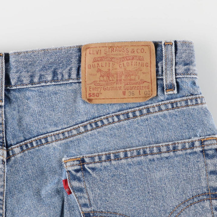 00'S Levi's 550 Relaxed Fit Denim Shorts, Men's Size W38 cotton blue type Vintage Second Hand