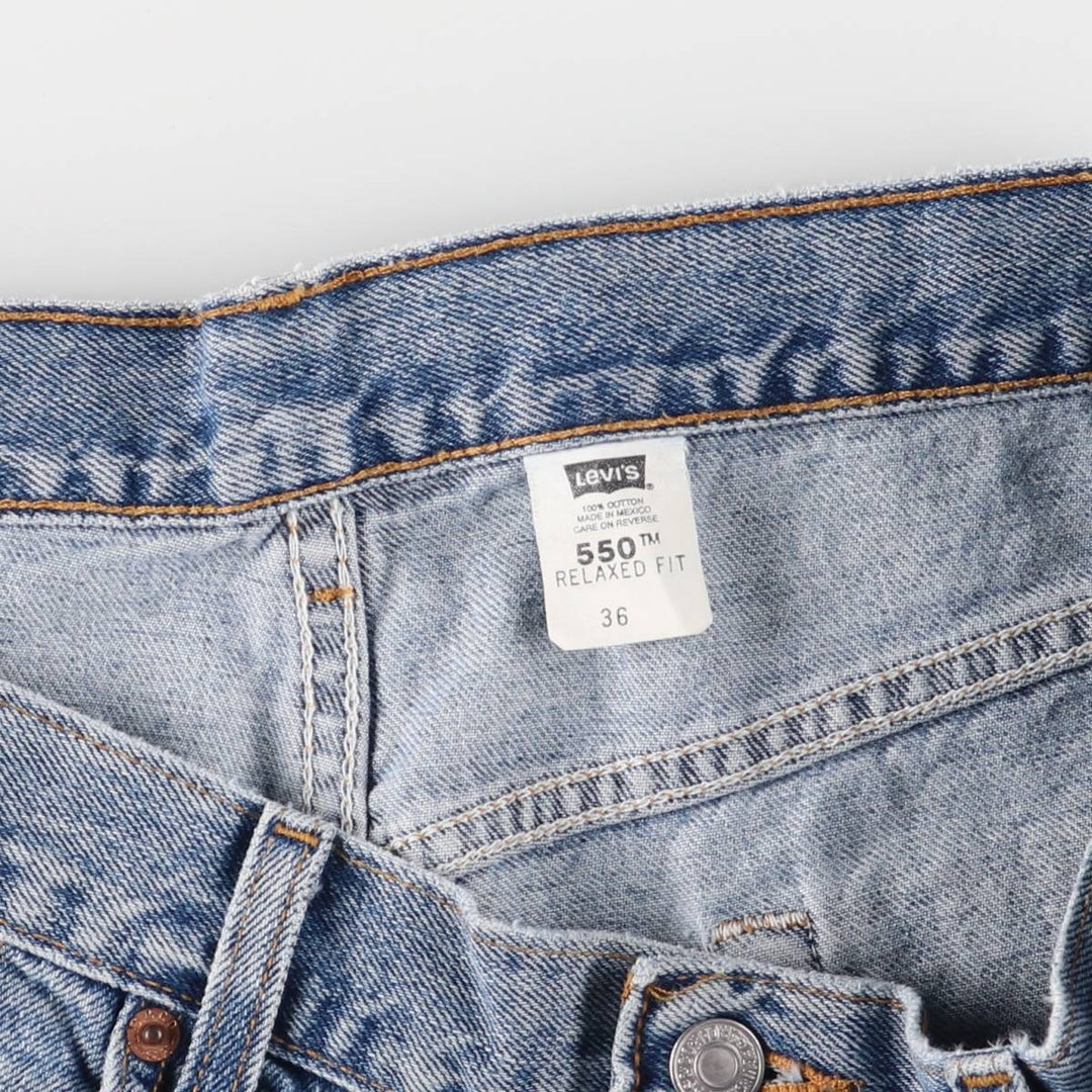 00'S Levi's 550 Relaxed Fit Denim Shorts, Men's Size W38 cotton blue type Vintage Second Hand