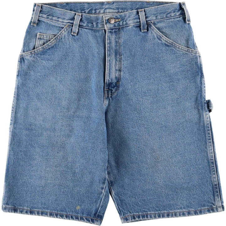 Dickies denim painter shorts, half pants, men's size w34 cotton blue type Vintage Second Hand