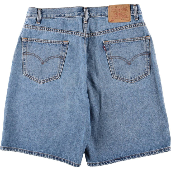 00'S Levi's 550 Relaxed Fit Denim Shorts for Men, Size W36 cotton blue type Vintage Second Hand