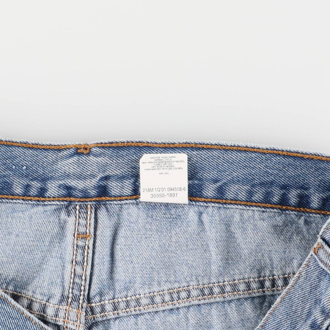 00'S Levi's 550 Relaxed Fit Denim Shorts for Men, Size W36 cotton blue type Vintage Second Hand
