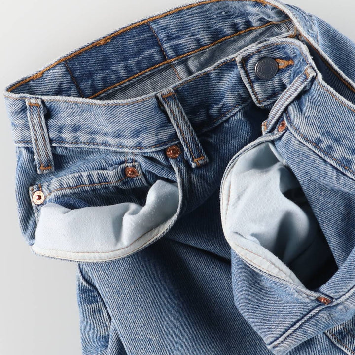 00'S Levi's 550 Relaxed Fit Denim Shorts for Men, Size W36 cotton blue type Vintage Second Hand