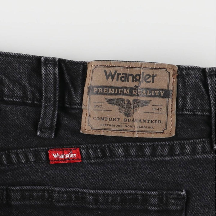 Wrangler Black Denim Shorts, Shorts, Men's, W37 cotton black type Vintage Second Hand