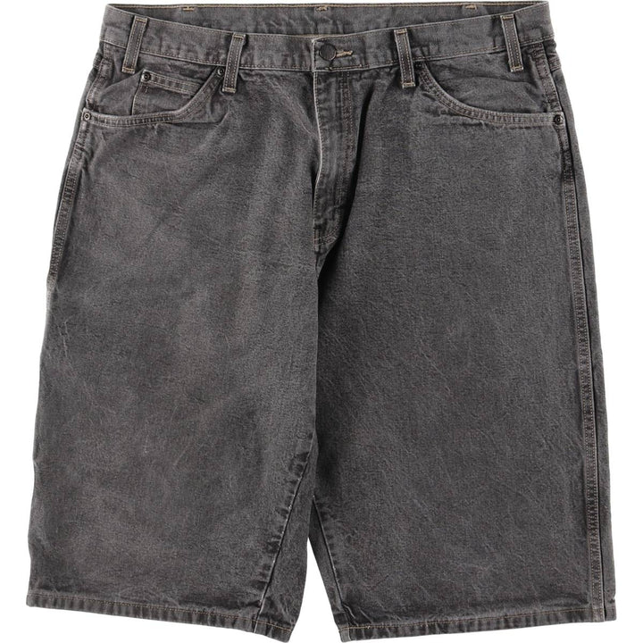 Dickies Black Denim Painter Shorts, Men's, W37 cotton black type Vintage Second Hand