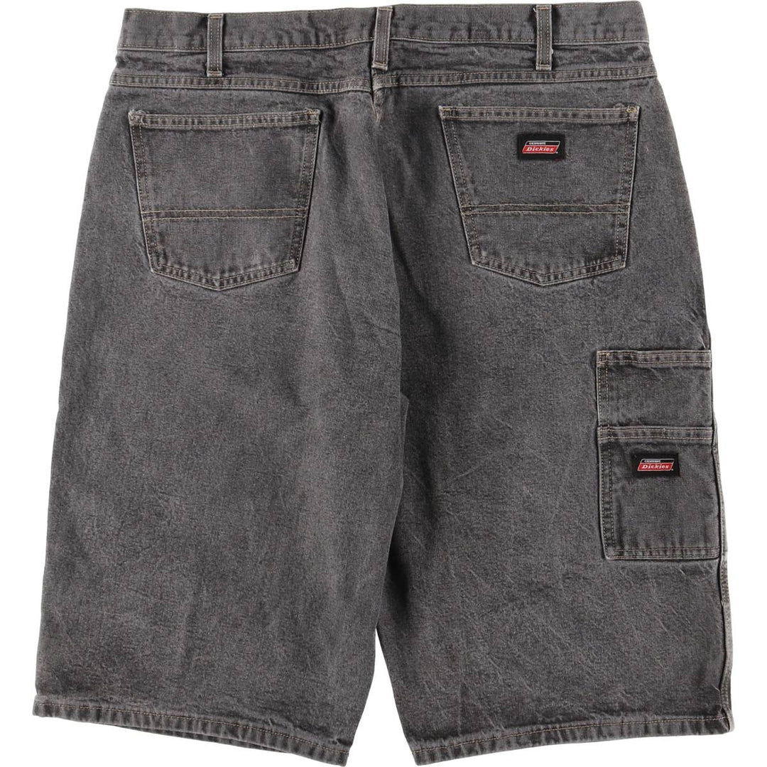 Dickies Black Denim Painter Shorts, Men's, W37 cotton black type Vintage Second Hand