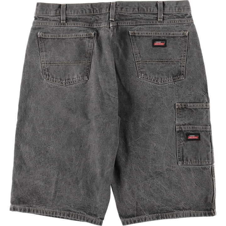 Dickies Black Denim Painter Shorts, Men's, W37 cotton black type Vintage Second Hand