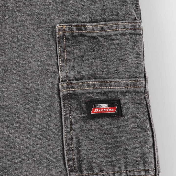 Dickies Black Denim Painter Shorts, Men's, W37 cotton black type Vintage Second Hand
