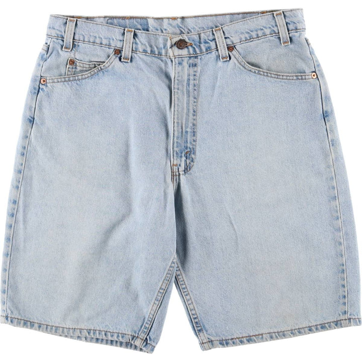 90'S Levi's 550 Relaxed Fit Denim Shorts, Made in USA, Men's W36, Vintage cotton Blue type light blue Vintage Second Hand