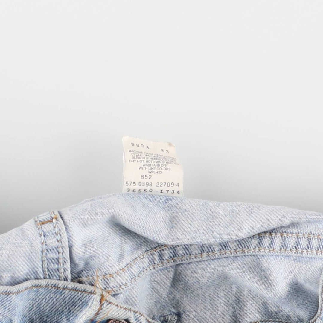 90'S Levi's 550 Relaxed Fit Denim Shorts, Made in USA, Men's W36, Vintage cotton Blue type light blue Vintage Second Hand