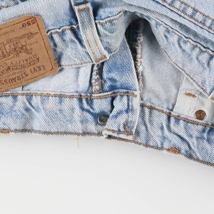90'S Levi's 550 Relaxed Fit Denim Shorts, Made in USA, Men's W36, Vintage cotton Blue type light blue Vintage Second Hand
