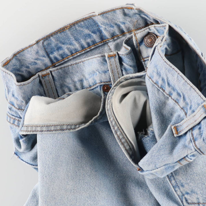 90'S Levi's 550 Relaxed Fit Denim Shorts, Made in USA, Men's W36, Vintage cotton Blue type light blue Vintage Second Hand