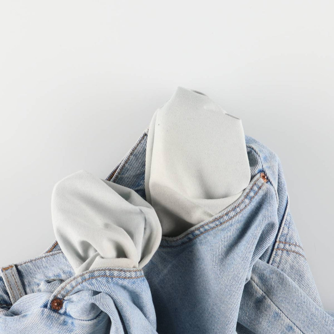 90'S Levi's 550 Relaxed Fit Denim Shorts, Made in USA, Men's W36, Vintage cotton Blue type light blue Vintage Second Hand