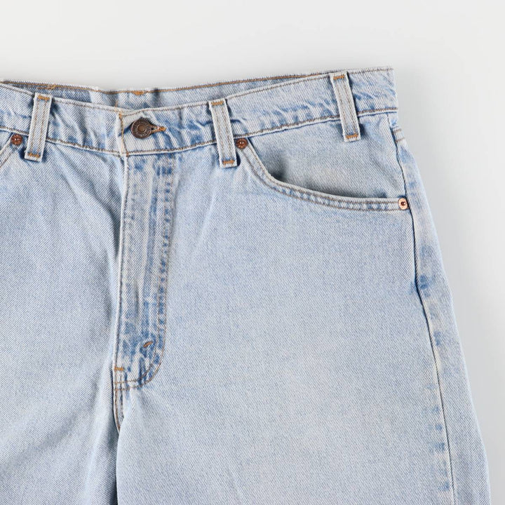 90'S Levi's 550 Relaxed Fit Denim Shorts, Made in USA, Men's W36, Vintage cotton Blue type light blue Vintage Second Hand