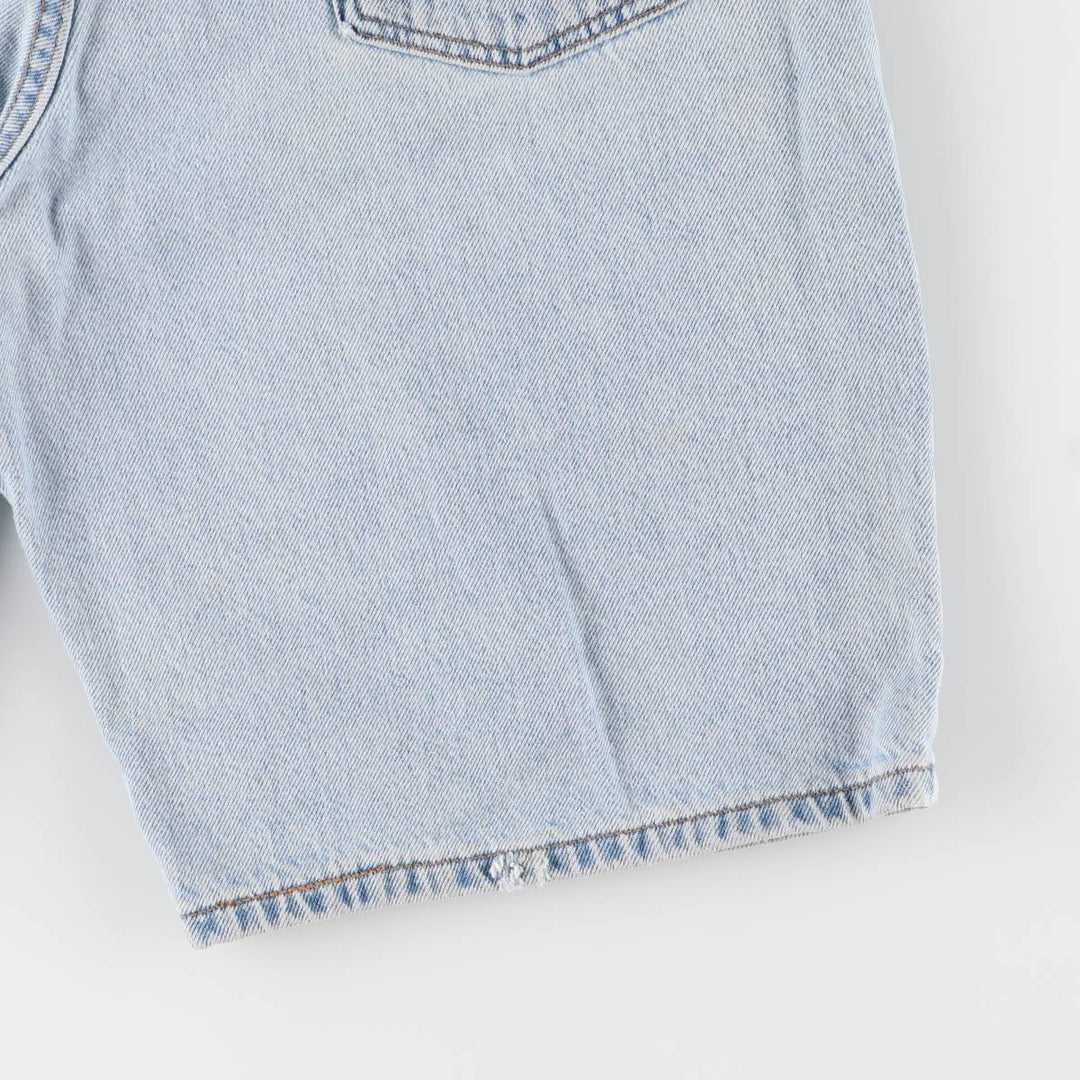 90'S Levi's 550 Relaxed Fit Denim Shorts, Made in USA, Men's W36, Vintage cotton Blue type light blue Vintage Second Hand