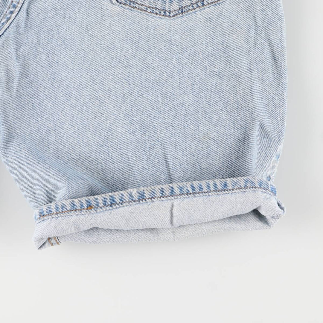 90'S Levi's 550 Relaxed Fit Denim Shorts, Made in USA, Men's W36, Vintage cotton Blue type light blue Vintage Second Hand