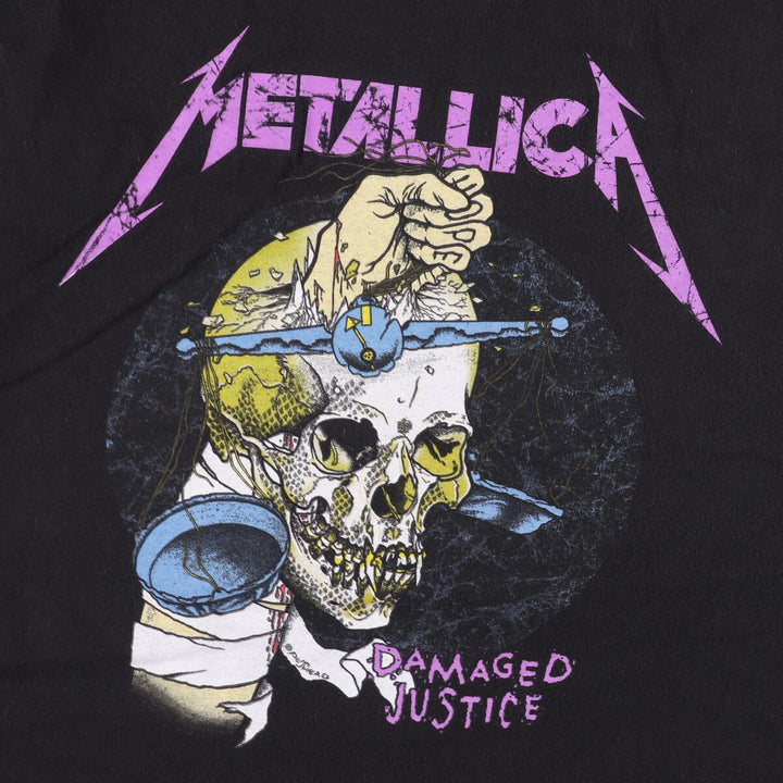 METALLICA Skull Pattern Band T-shirt, Band Tee, Men's XL size cotton black type Vintage Second Hand