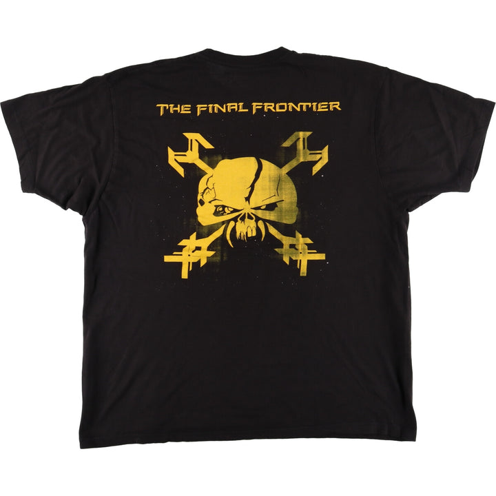 IRON MAIDEN Skull Pattern Band T-shirt, Men's XL size unclear black type Vintage Second Hand