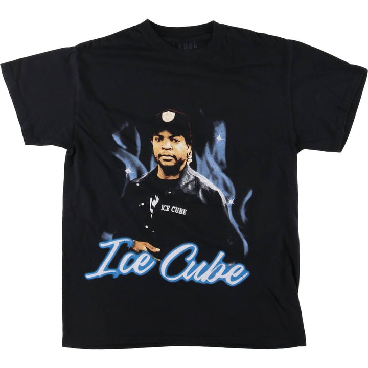 ICE CUBE Rap T-shirt, Men's M size cotton black type Vintage Second Hand