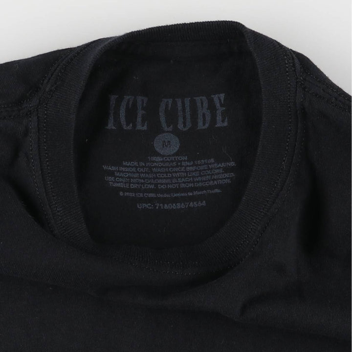 ICE CUBE Rap T-shirt, Men's M size cotton black type Vintage Second Hand
