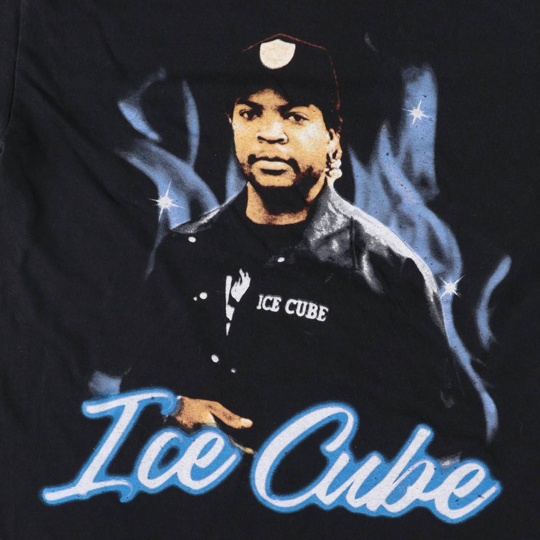 ICE CUBE Rap T-shirt, Men's M size cotton black type Vintage Second Hand