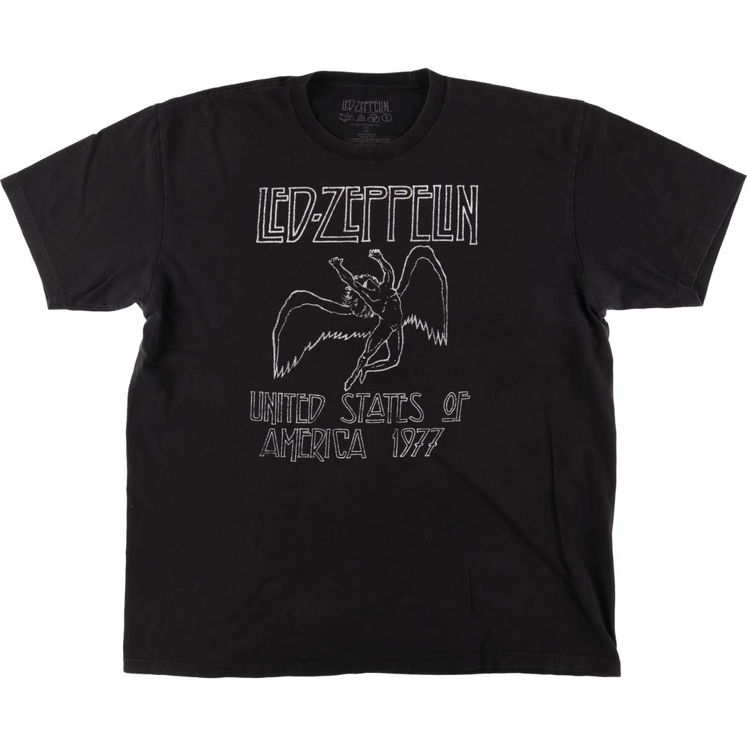 LED ZEPPELIN Led Zeppelin Band T-shirt Band T Men's XL cotton black type Vintage Second Hand