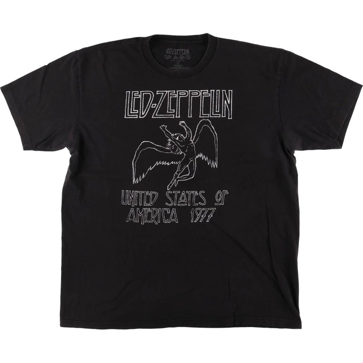 LED ZEPPELIN Led Zeppelin Band T-shirt Band T Men's XL cotton black type Vintage Second Hand