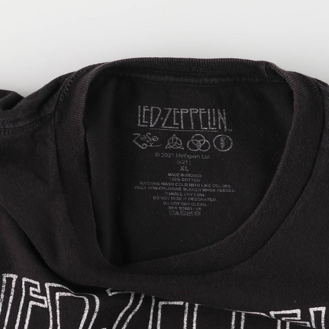 LED ZEPPELIN Led Zeppelin Band T-shirt Band T Men's XL cotton black type Vintage Second Hand