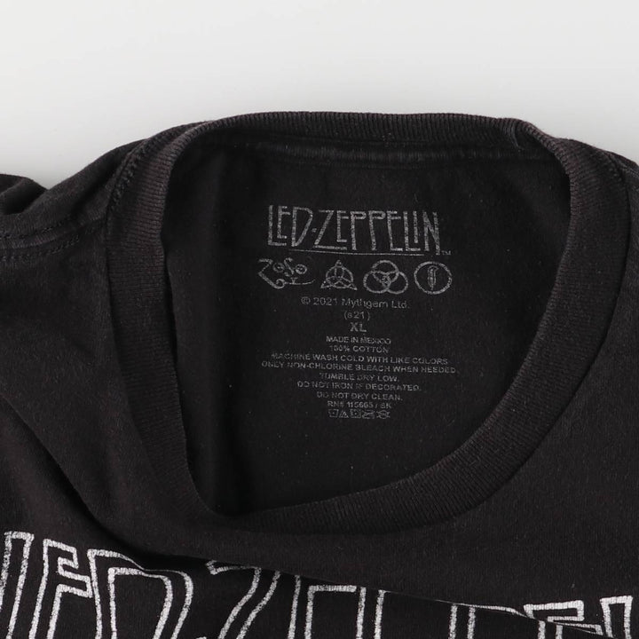LED ZEPPELIN Led Zeppelin Band T-shirt Band T Men's XL cotton black type Vintage Second Hand