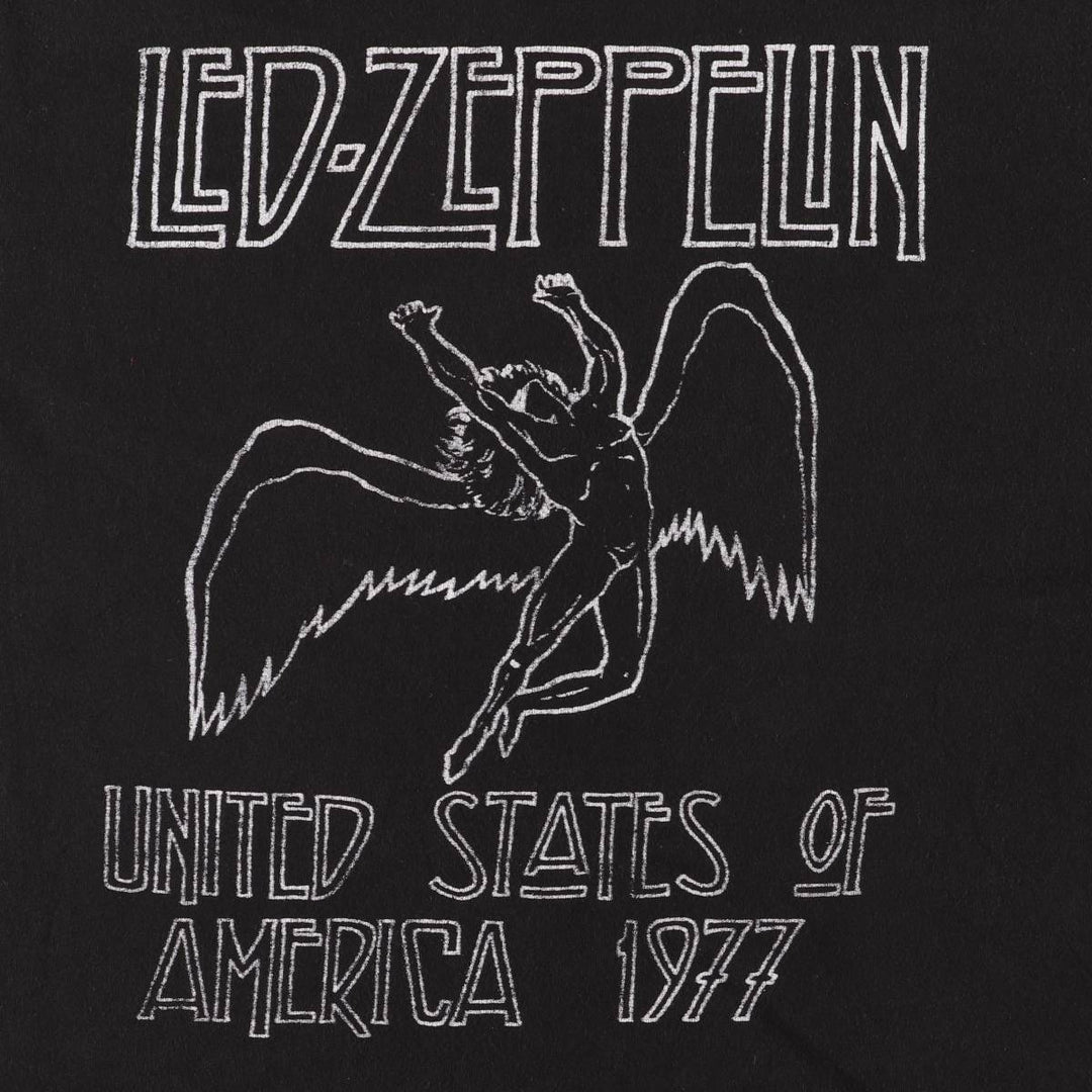 LED ZEPPELIN Led Zeppelin Band T-shirt Band T Men's XL cotton black type Vintage Second Hand