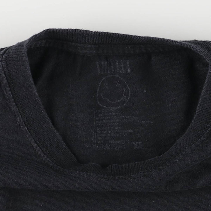 NIRVANA Nirvana Band T-shirt, Band T, Men's XL size cotton black type Vintage Second Hand