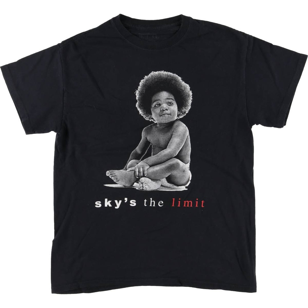 THE NOTORIOUS BIG Notorious BIG Rap T-shirt Rap T Men's M size cotton black type Vintage Second Hand