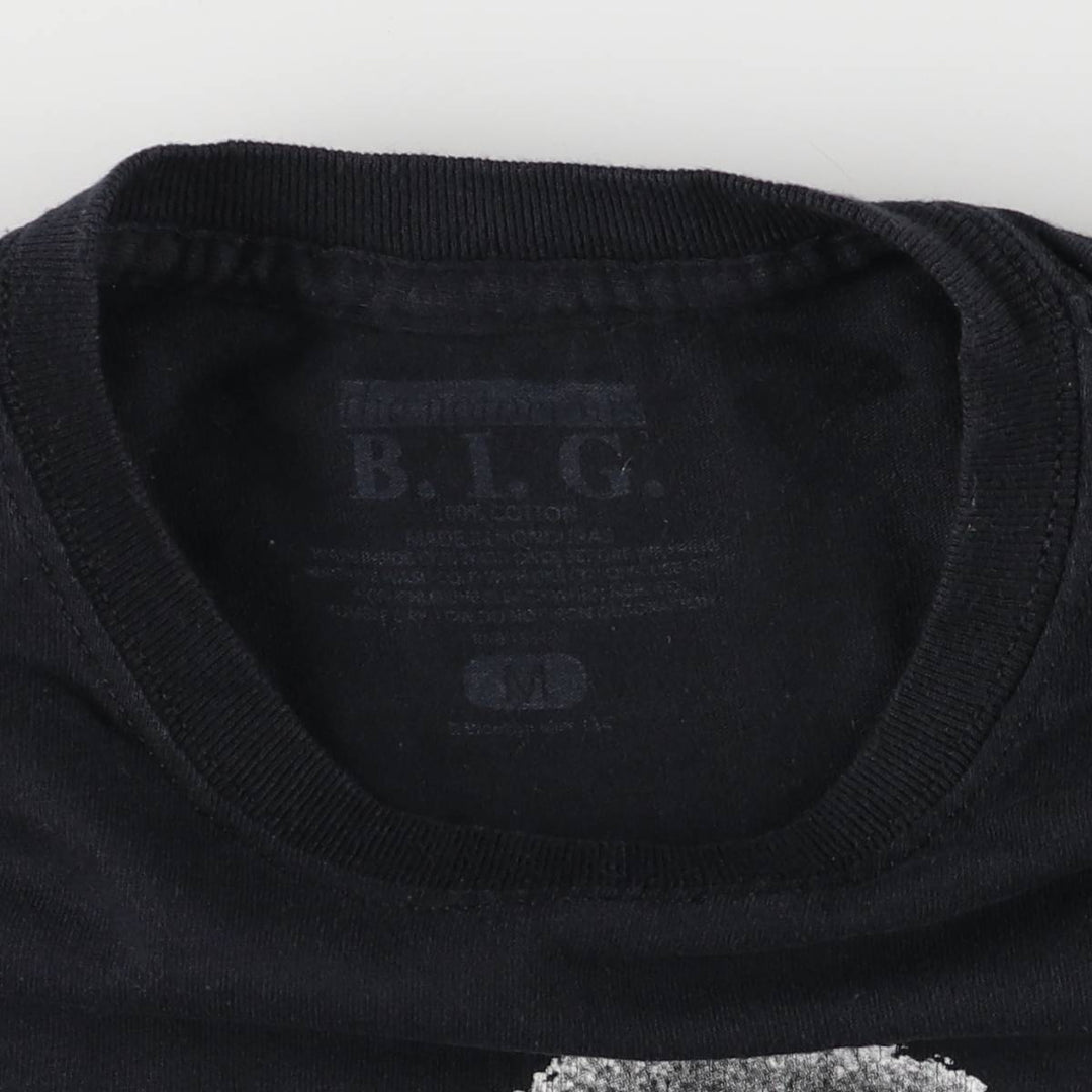THE NOTORIOUS BIG Notorious BIG Rap T-shirt Rap T Men's M size cotton black type Vintage Second Hand