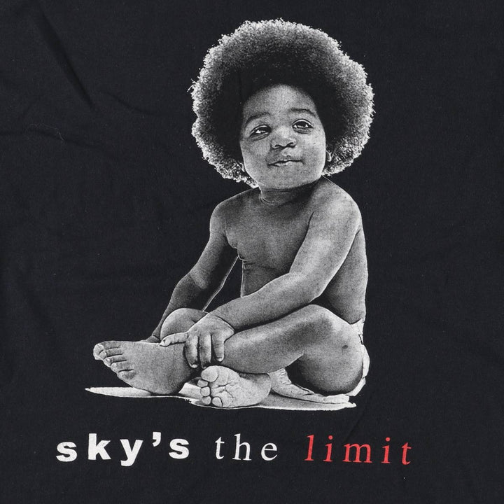 THE NOTORIOUS BIG Notorious BIG Rap T-shirt Rap T Men's M size cotton black type Vintage Second Hand