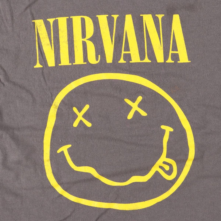 NIRVANA Nirvana Band T-shirt, Band T, Men's XL size cotton gray type Vintage Second Hand