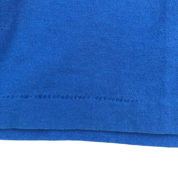 90'S Hanes Fifty-Fifty Message Print T-Shirt Made in USA Men's XL Vintage cotton blue type Vintage Second Hand