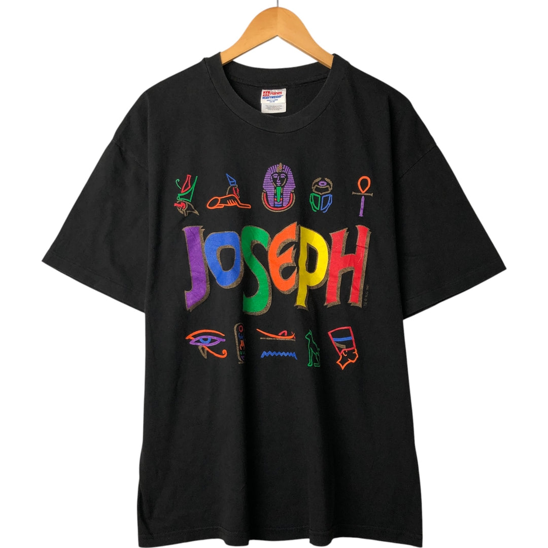 90'S Hanes Joseph Art T-shirt, Men's XL, Vintage cotton black type Vintage Second Hand