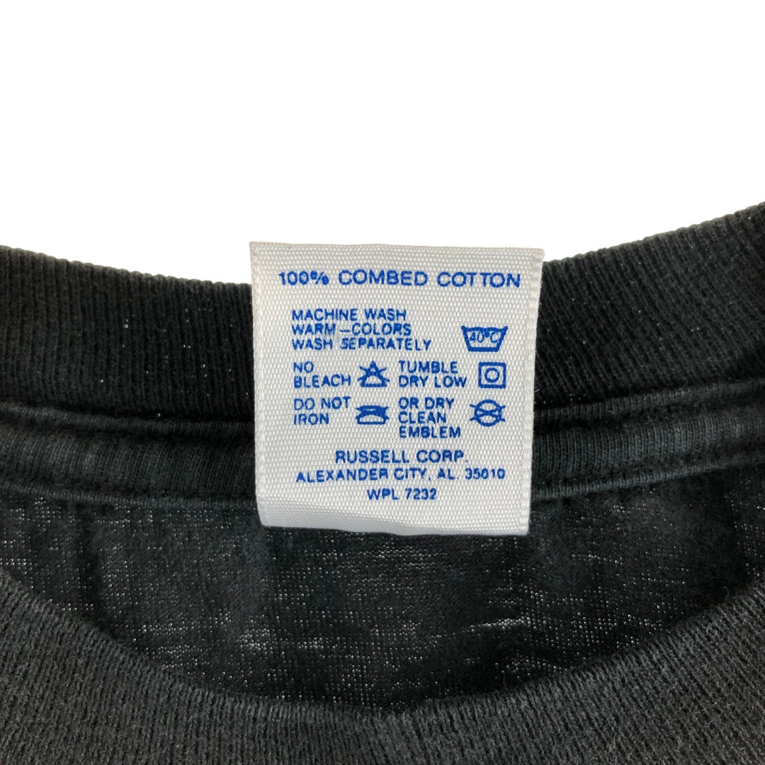 90'S Jerzees Embroidered T-shirt Made in USA Men's XL Vintage cotton black type Vintage Second Hand