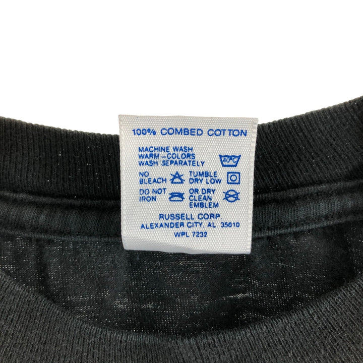 90'S Jerzees Embroidered T-shirt Made in USA Men's XL Vintage cotton black type Vintage Second Hand