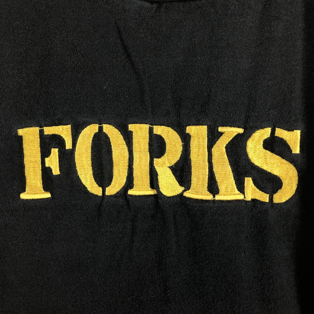 90'S Jerzees Embroidered T-shirt Made in USA Men's XL Vintage cotton black type Vintage Second Hand