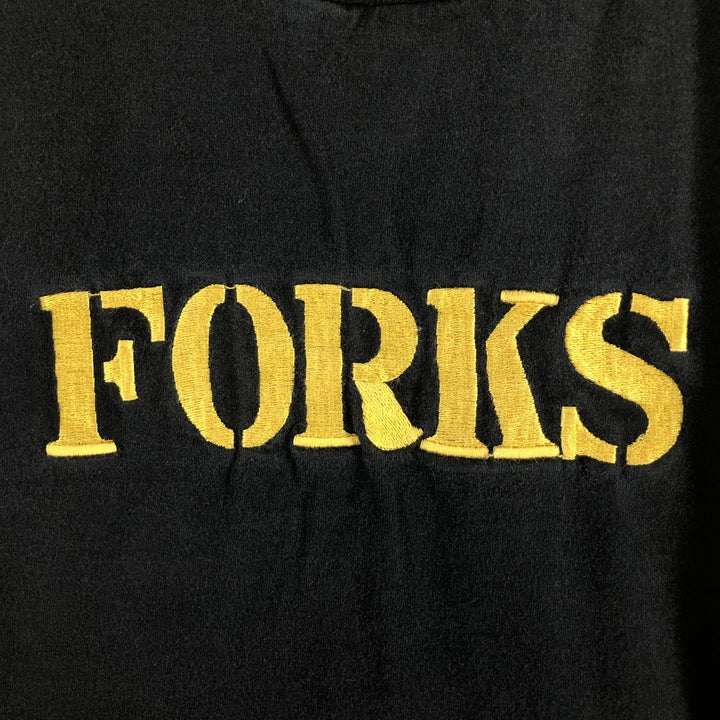 90'S Jerzees Embroidered T-shirt Made in USA Men's XL Vintage cotton black type Vintage Second Hand