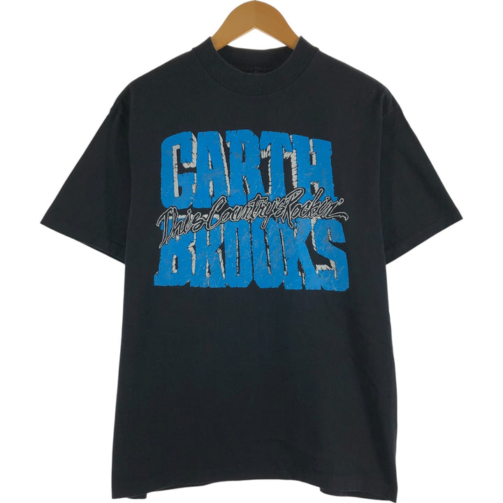 90'S Garth Brooks Band T-Shirt, Band Tee, Men's Medium, Vintage unknown black type Vintage Second Hand