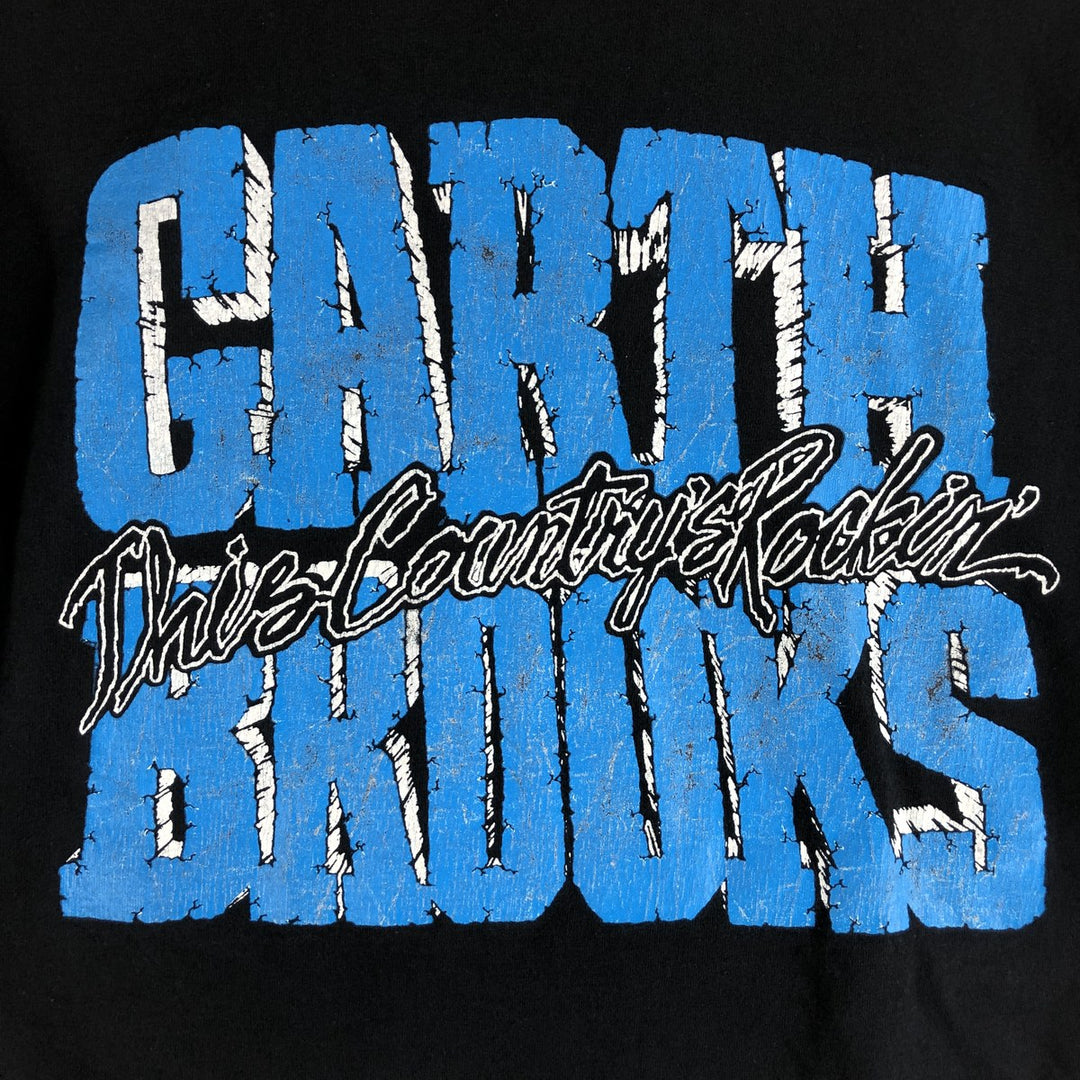 90'S Garth Brooks Band T-Shirt, Band Tee, Men's Medium, Vintage unknown black type Vintage Second Hand