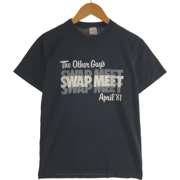 Vintage 80'S GULF COAST SPORTSWEAR printed T-shirt made in USA, size M for men cotton black type Vintage Second Hand