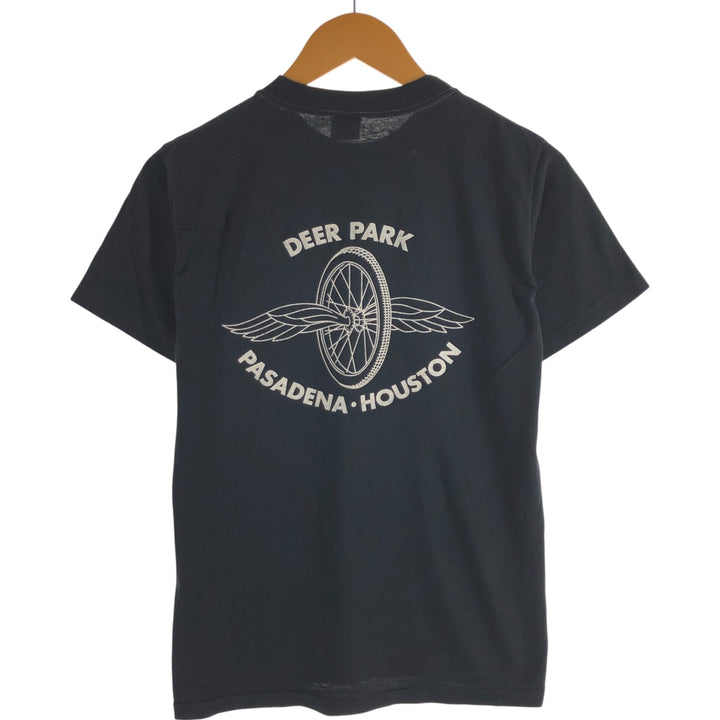 Vintage 80'S GULF COAST SPORTSWEAR printed T-shirt made in USA, size M for men cotton black type Vintage Second Hand