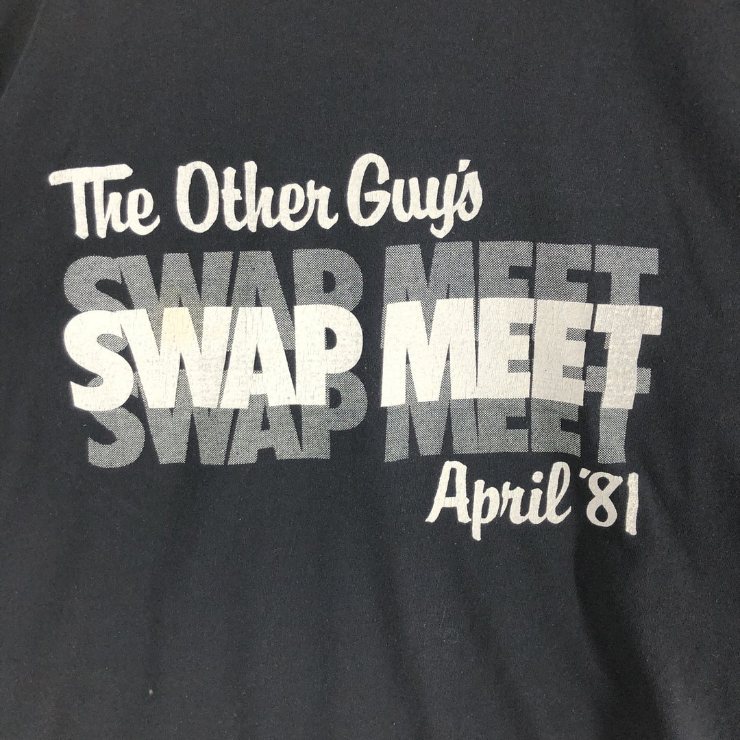 Vintage 80'S GULF COAST SPORTSWEAR printed T-shirt made in USA, size M for men cotton black type Vintage Second Hand