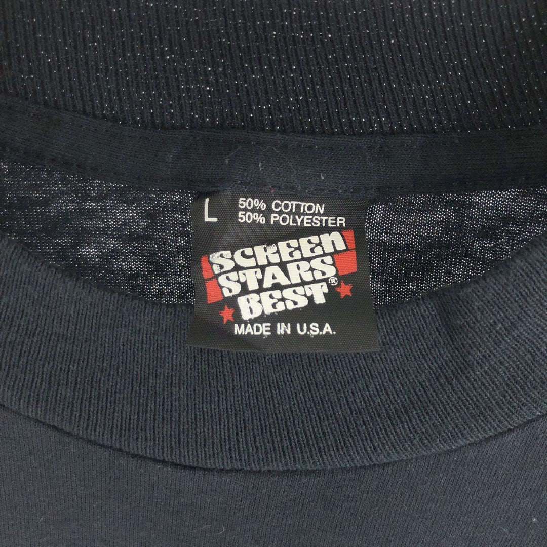 90'S Screen Stars Best Printed T-shirt Made in USA Men's L Vintage cotton black type Vintage Second Hand