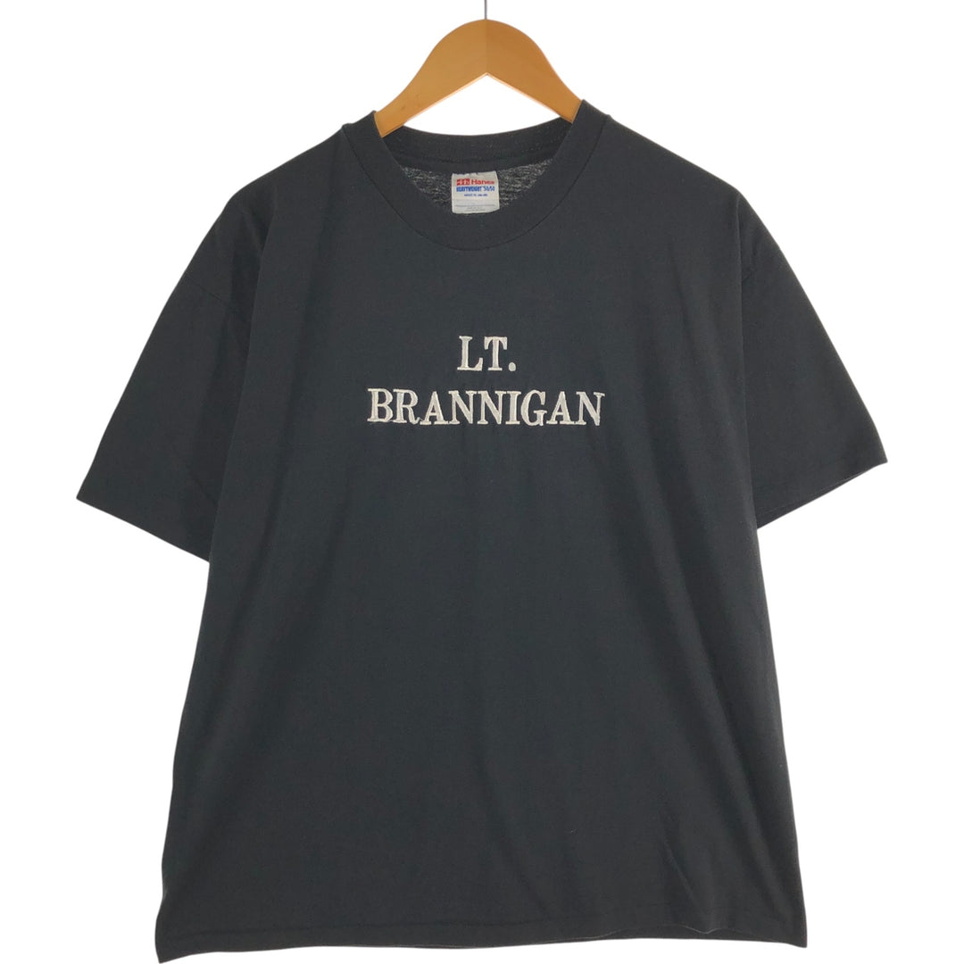 90'S Hanes HEAVYWEIGHT 50 cotton black type Vintage Second Hand