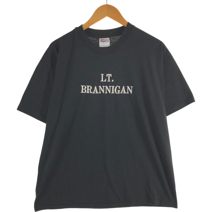90'S Hanes HEAVYWEIGHT 50 cotton black type Vintage Second Hand